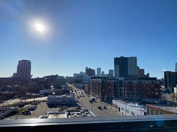 Balconies With City Views at 700 Central Apartments, MN, 55414